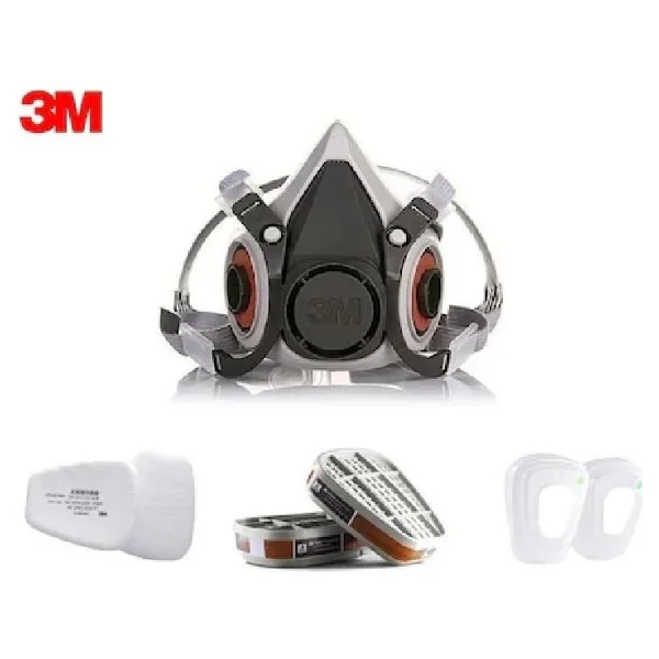 3M 6200 Yarım Yüz Maskesi + 3M 6057 Abe Filtre + 3M 5925 P2 Filtre +K501 Kapak - Görsel 6
