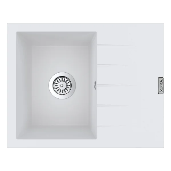 Polex Cristalüx Granit Evye P-S60 Antrasit Tezgah Altı Ve Tezgah Üstü Kare Mutfak Evyesi 60.5x49.5 CM - Görsel 8