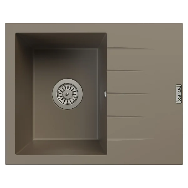 Polex Cristalüx Granit Evye P-S60 Antrasit Tezgah Altı Ve Tezgah Üstü Kare Mutfak Evyesi 60.5x49.5 CM - Görsel 9