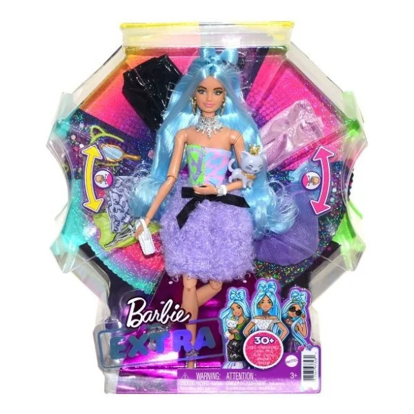 Barbie Extra Aksesuarlı Neon Saçlı Bebek GYJ69 - Görsel 2