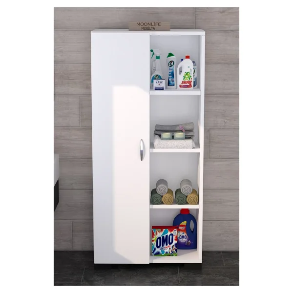 Moonlife Silv 9 Raflı Tek Kapaklı Çok Amaçlı Dolap - Görsel 6