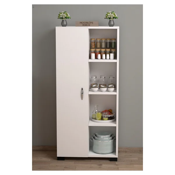 Moonlife Silv 9 Raflı Tek Kapaklı Çok Amaçlı Dolap - Görsel 5