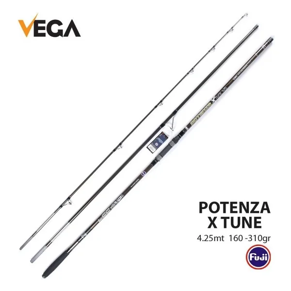 Vega Potenza X-Tune 4,25 mt 160-310 gr Atarlı 3 Parça Surf Olta Kamışı Olta Kamış - Görsel 2