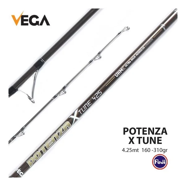 Vega Potenza X-Tune 4,25 mt 160-310 gr Atarlı 3 Parça Surf Olta Kamışı Olta Kamış - Görsel 3