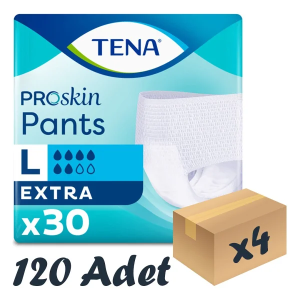 Tena Emici Külot Plus 6 Damla Büyük Boy L 30'lu 4 Adet Hasta Bezi - Görsel 4