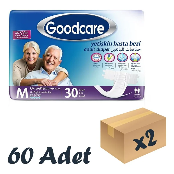 Goodcare Belbantlı Orta Boy M 30'lu 2 Adet Hasta Bezi - Görsel 7