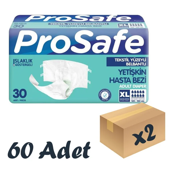 Prosafe Belbantlı Ekstra Büyük Boy XL 30'lu 2 Adet Hasta Bezi - Görsel 5