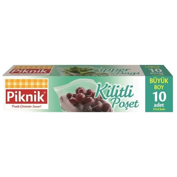 Piknik Büyük Boy Kilitli Poşet 10'lu - Görsel 2
