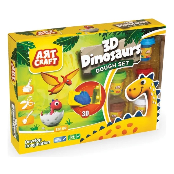 Art Craft 3D Dinozor Oyun Hamuru Seti 200 gr 03549 - Görsel 7