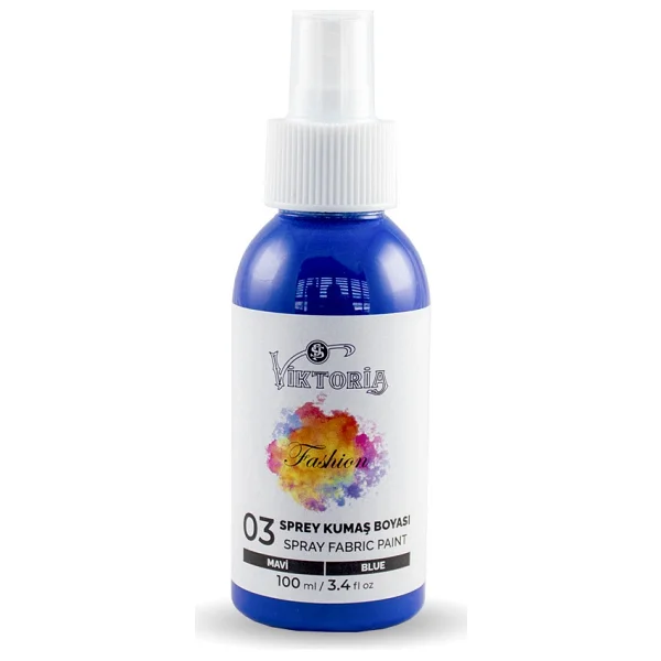 Viktoria Siyah 100 ml Sprey Kumaş Boyası Su Bazlı Kullanım Kolaylığı ile Yüksek Kalite - Görsel 5