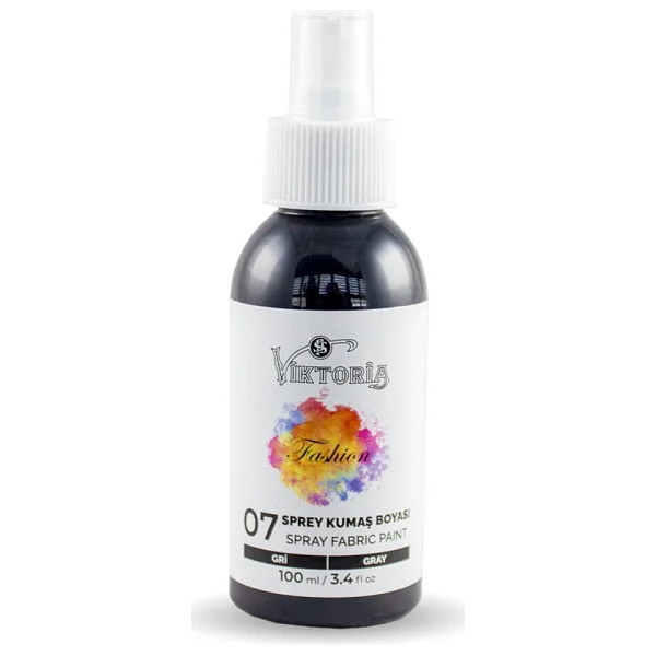 Viktoria Siyah 100 ml Sprey Kumaş Boyası Su Bazlı Kullanım Kolaylığı ile Yüksek Kalite - Görsel 6