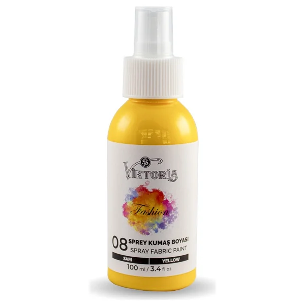 Viktoria Siyah 100 ml Sprey Kumaş Boyası Su Bazlı Kullanım Kolaylığı ile Yüksek Kalite - Görsel 7