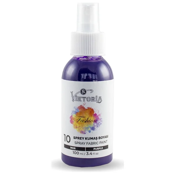 Viktoria Siyah 100 ml Sprey Kumaş Boyası Su Bazlı Kullanım Kolaylığı ile Yüksek Kalite - Görsel 9