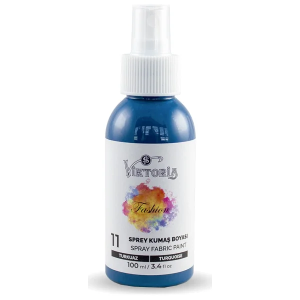 Viktoria Siyah 100 ml Sprey Kumaş Boyası Su Bazlı Kullanım Kolaylığı ile Yüksek Kalite - Görsel 10