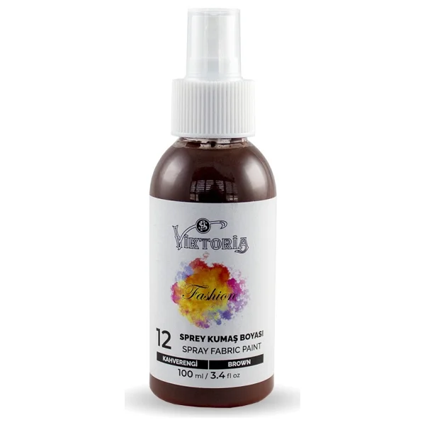Viktoria Siyah 100 ml Sprey Kumaş Boyası Su Bazlı Kullanım Kolaylığı ile Yüksek Kalite - Görsel 4