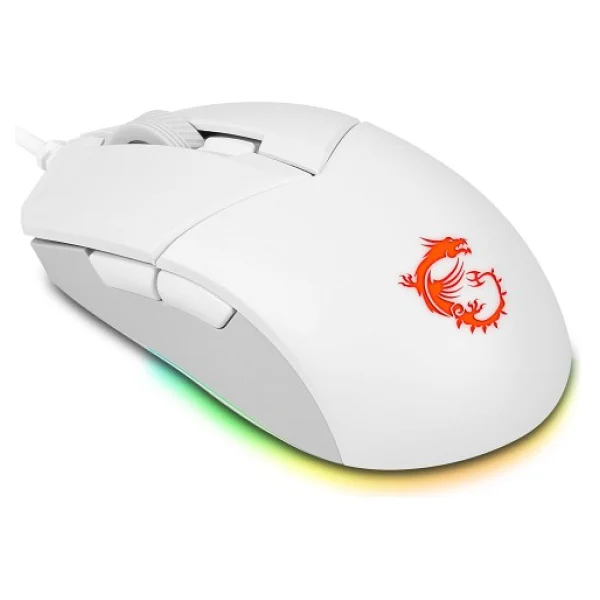 MSI Clutch GM11 Beyaz RGB Optik Kablolu Oyuncu Mouse - Görsel 2