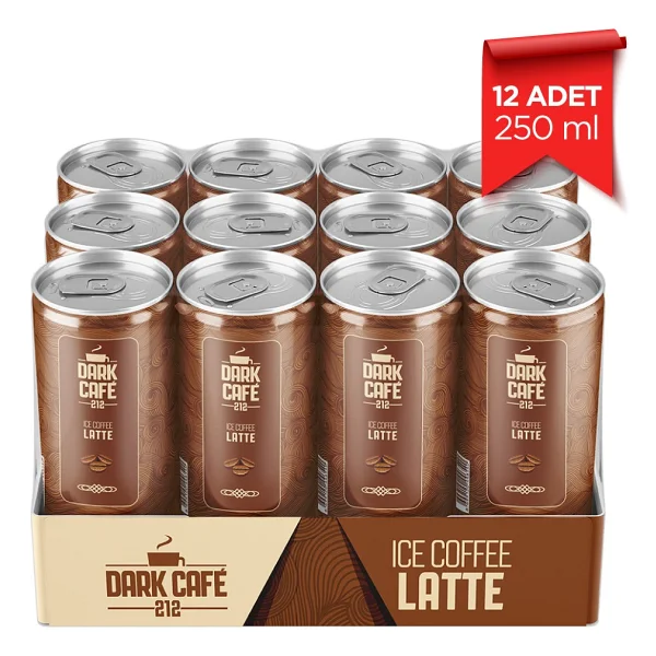 Dark Cafe 212 Soğuk Kahve Latte 12 x 250 ML - Görsel 2