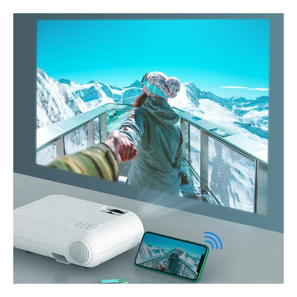 TriLine P62 4000 Lümen HD Taşınabilir Mini LED Projeksiyon Cihazı - Görsel 4