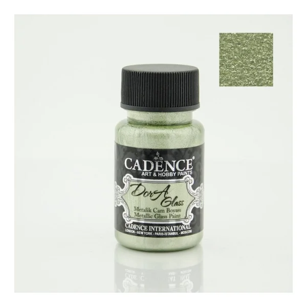 Cadence Dora Glass Metalik Boya 50 ml Mentol - Açık Yeşil - Görsel 2