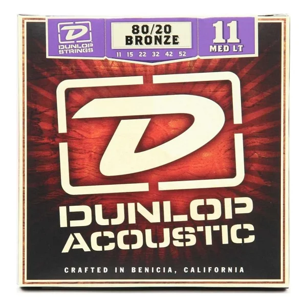 Jim Dunlop DAB1152 Medium-Light 80/20 Bronze Akustik Gitar Teli (11-52) - Görsel 2