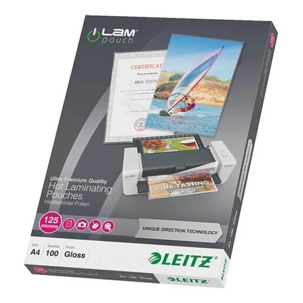 Leitz Laminasyon Filmi A4 125 Micron 100 Lü Yüksek Kalite Koruma ve Parlaklık - Görsel 3