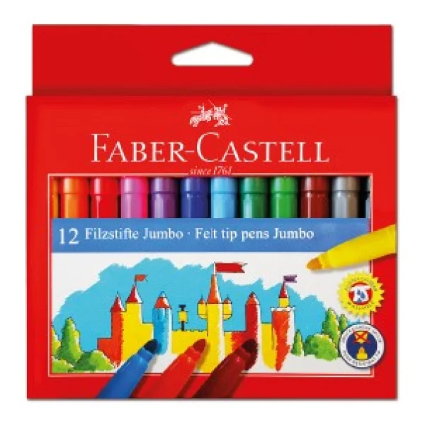 Faber-Castell 12'li Jumbo Keçeli Kalem Seti - Görsel 6