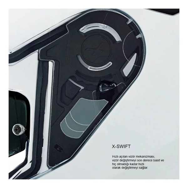 Nexx SX.100 Mat Mavi Full Face Motor Kaskı - Görsel 2