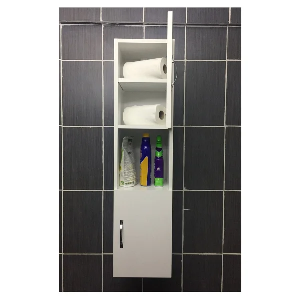 IRMAK 2 Kapaklı Bölmeli Banyo Asma Boy Dolabı Çok Amaçlı Duvara Monteli Dolap Asma Dolap - Görsel 2