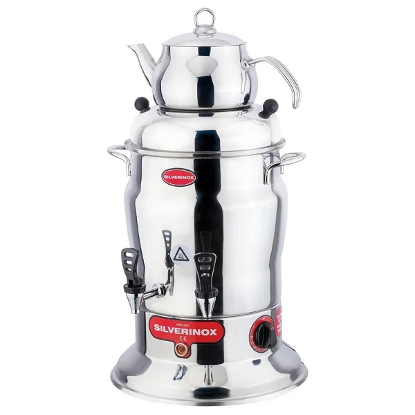 Işıkgaz Silverinox 2201 Çift Demlik 10 lt Elektrikli Semaver - Görsel 3