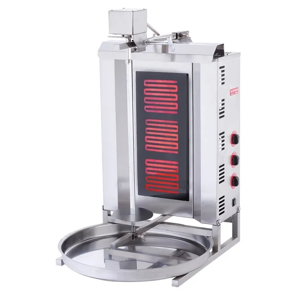 Işıkgaz Silverinox Elektrikli 3 Radyanlı Üstten Motorlu Döner Ocağı - Görsel 4