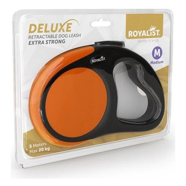 Royalist Deluxe Extra Strong Medium (M) 5 m Otomatik Köpek Gezdirme Tasması - Gri - Görsel 4