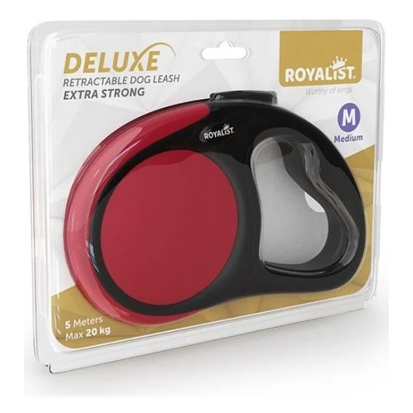 Royalist Deluxe Extra Strong Medium (M) 5 m Otomatik Köpek Gezdirme Tasması - Gri - Görsel 2