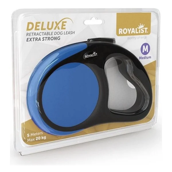 Royalist Deluxe Extra Strong Medium (M) 5 m Otomatik Köpek Gezdirme Tasması - Gri - Görsel 5
