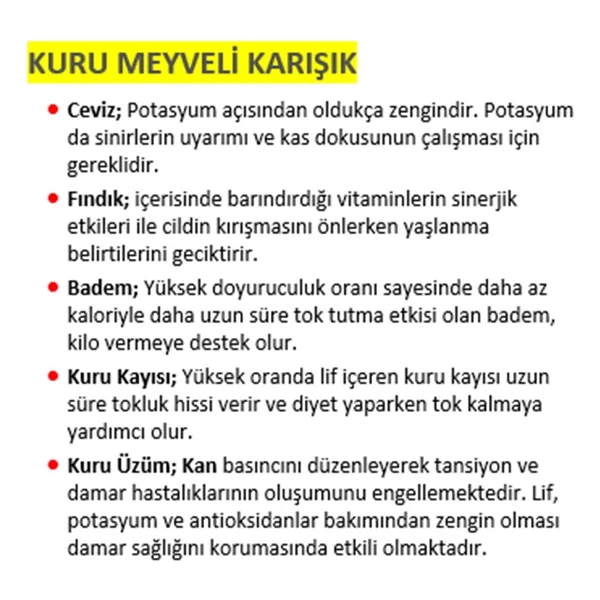 Tuğba Kuruyemiş Kuru Meyveli Karışık 250 gr - Görsel 3