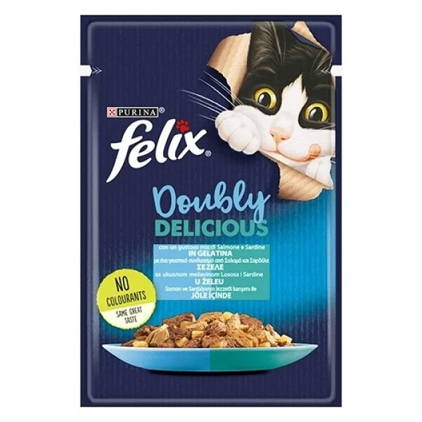 Felix Sardalya ve Somonlu 85 gr 12'li Yetişkin Kedi Yaş Maması - Görsel 4