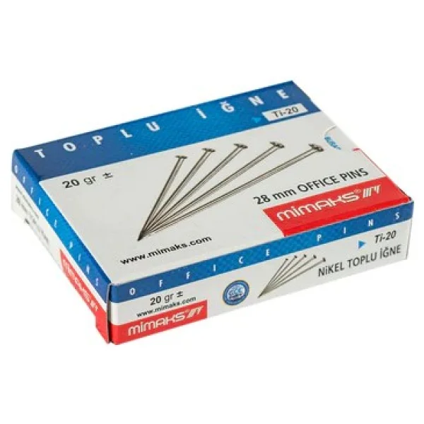 Mimaks Nikelli Toplu Iğne 20GR Kutu (TI20) - Görsel 2