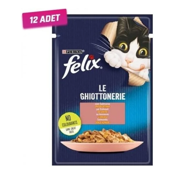 Felix Somonlu 85 gr 12'li Yetişkin Kedi Yaş Maması - Görsel 4