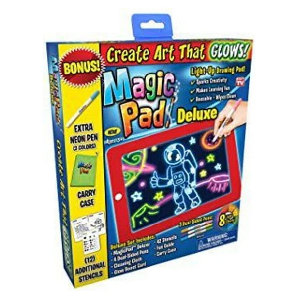 Magic Pad Sihirli Işıklı Kalemli Pilli Öğretici Pad - Görsel 6