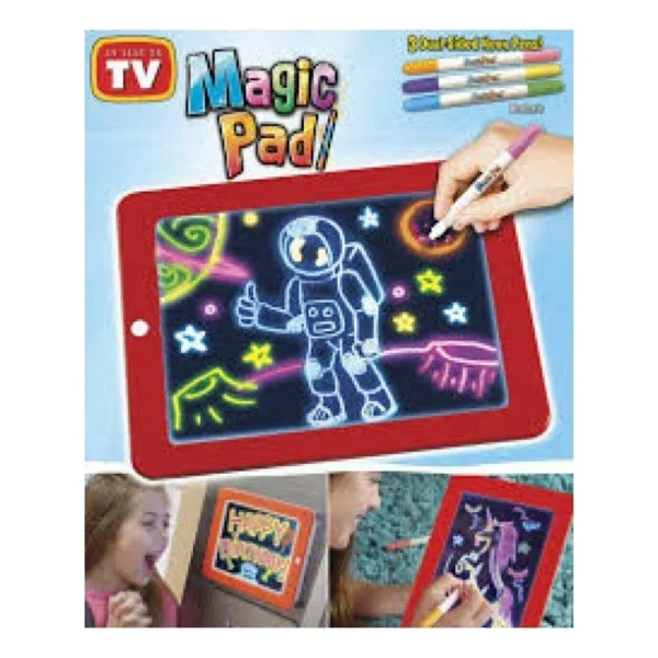 Magic Pad Sihirli Işıklı Kalemli Pilli Öğretici Pad - Görsel 7