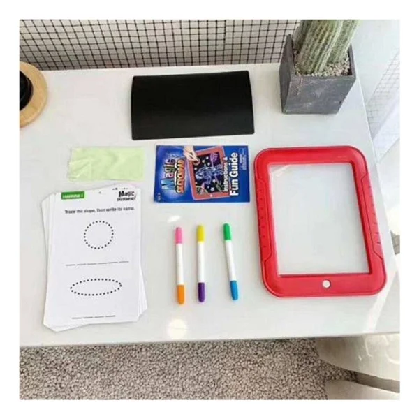 Magic Pad Sihirli Işıklı Kalemli Pilli Öğretici Pad - Görsel 8