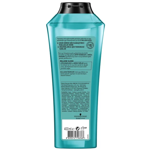 Gliss Million Gloss Şampuan 400 ml - Görsel 3