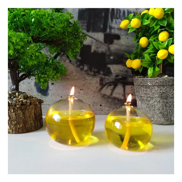 Kandillo Sarı Kandil Yağı Kokusuz Dumansız Iç Mekan Gaz Lambası Yakıtı 250 ml - Görsel 2