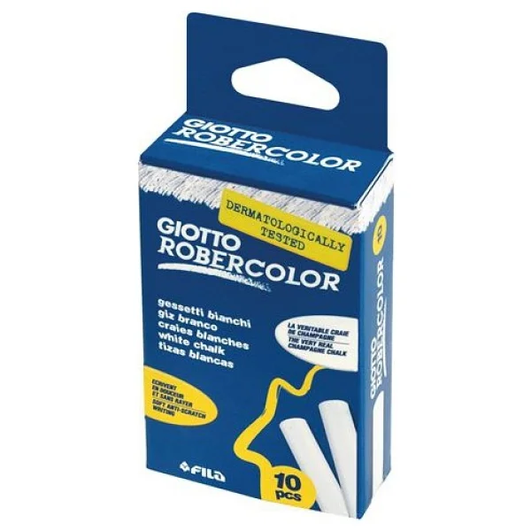 Giotto Robercolor Tozsuz Tebeşir 10'Lu Paket Beyaz - Görsel 2