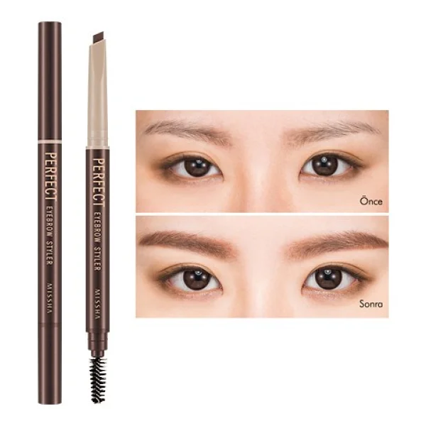 Missha Perfect Eyebrow Styler Çift Taraflı Red Brown Kaş Kalemi - Görsel 2