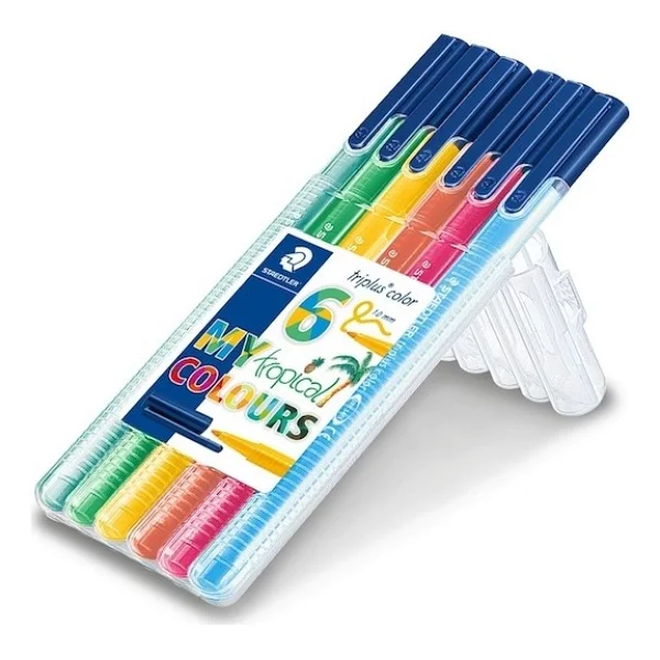 Staedtler Triplus Color Tropikal Renk 1.0 mm 6'lı Keçeli Kalem Seti - Görsel 2
