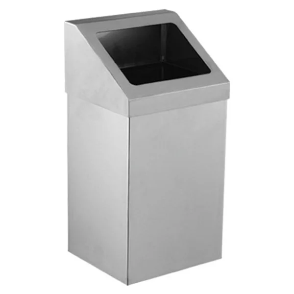 Palex 3834-325 Krom Açık Çatı Kapaklı Çöp Kovası 25 LT - Görsel 2