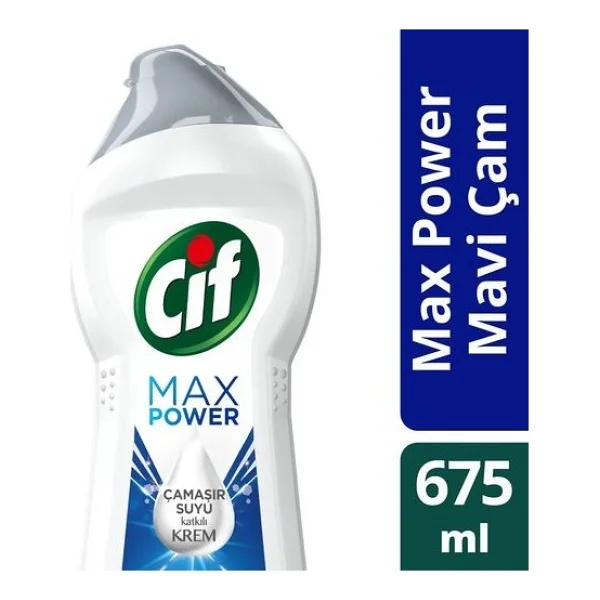 Cif Max Power 3 Etki Krem Mavi Çam Yüzey Temizleyici 675 ml - Görsel 2