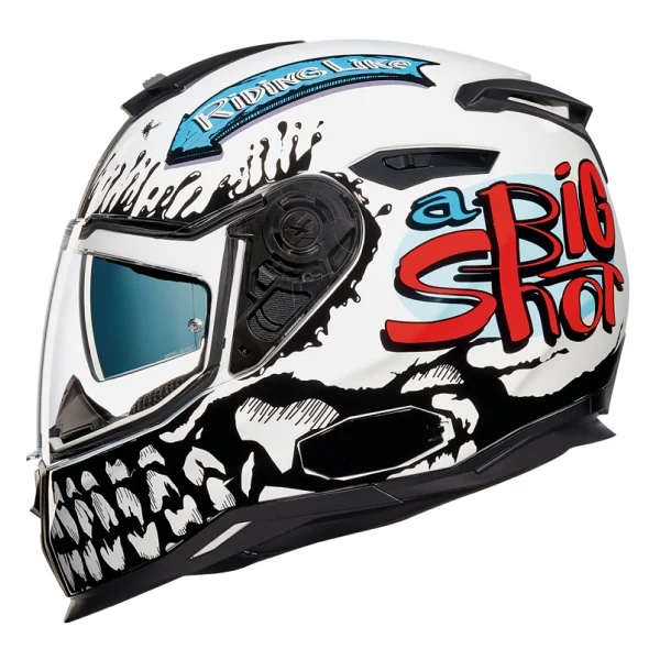 Nexx SX.100 Big Shot Beyaz Full Face Motor Kaskı - Görsel 2