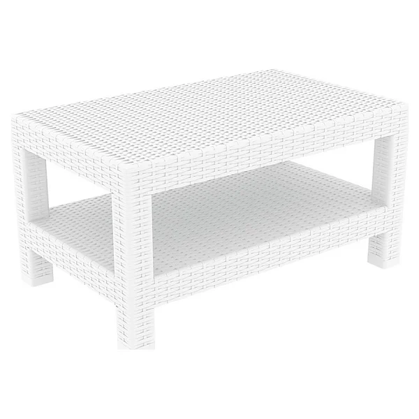 Siesta Rattan Monaco Uzun Sehpa - Beyaz - Görsel 3
