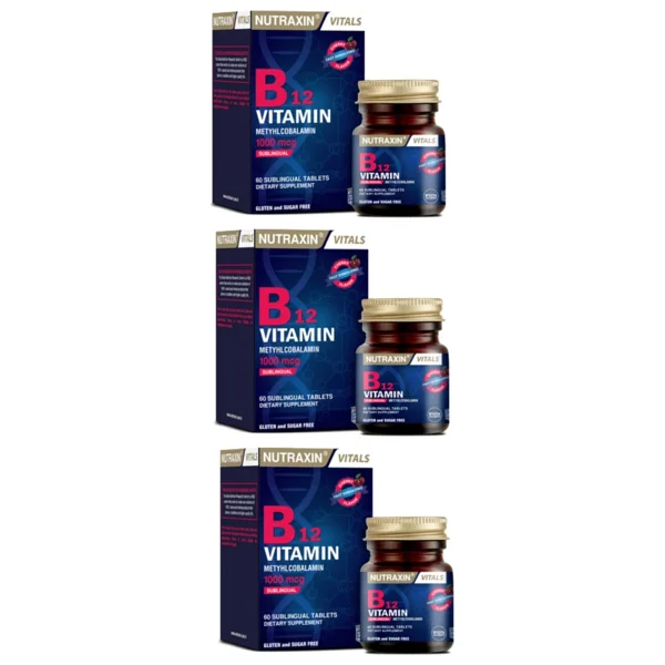 Nutraxin B12 Vitamin 1000 mcg 60 Tablet 3'lü - Görsel 4